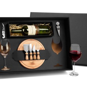 Kit Vinho e Queijos Personalizados