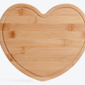 Tábua em bambu formato coração