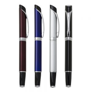 Caneta metal triangular personalizada