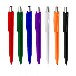 Caneta plástica colorida
