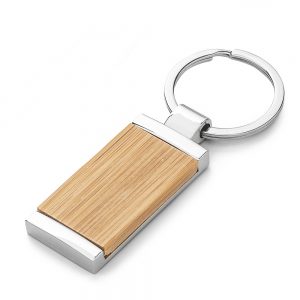 Chaveiro de metal e Bambu Personalizado