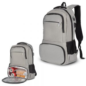 Mochila p/ notebook com compartimento térmico.