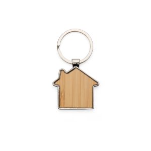 chaveiro metal e bambu